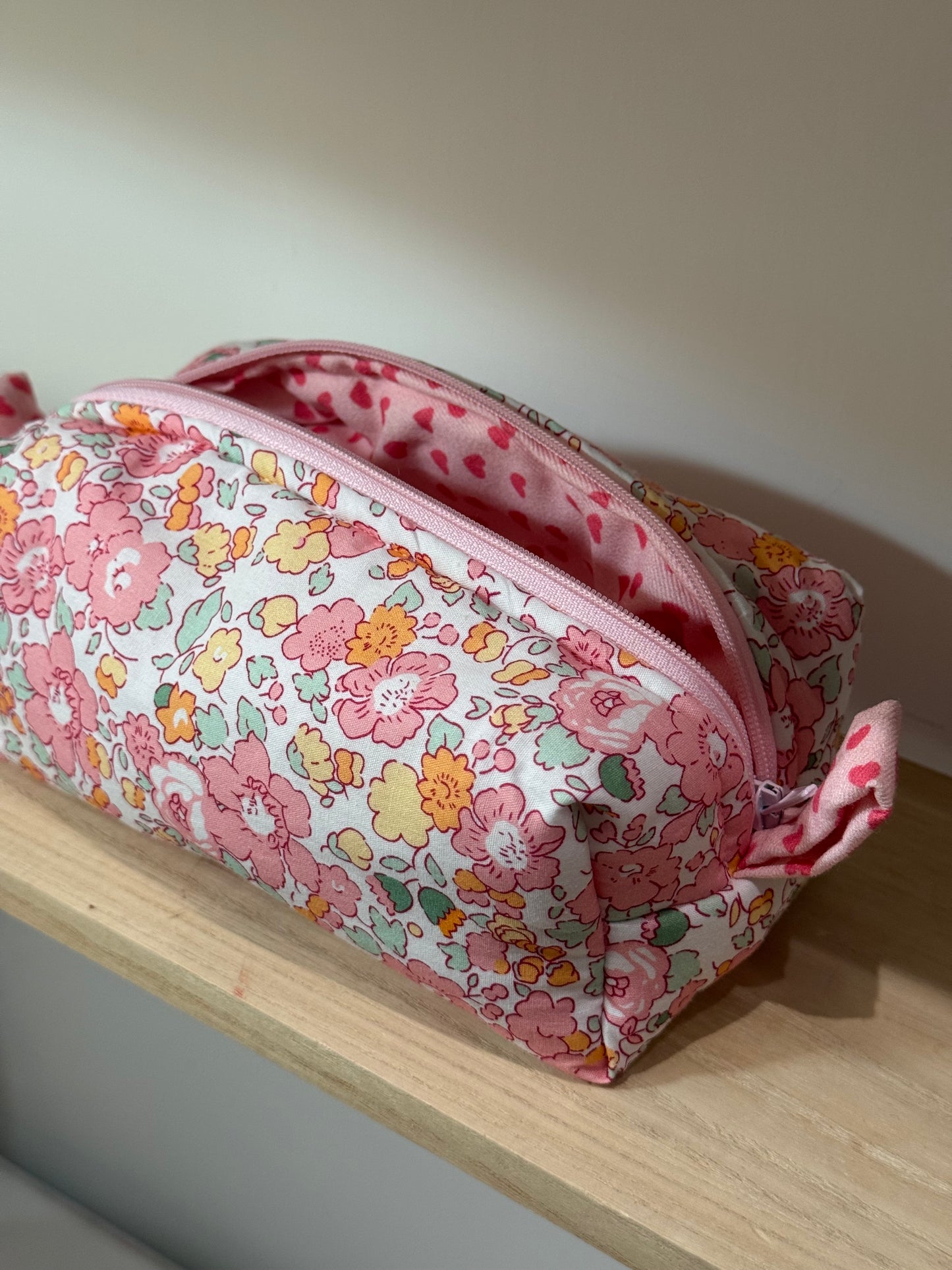 Beauty Case fiorellini Rosa - SMALL