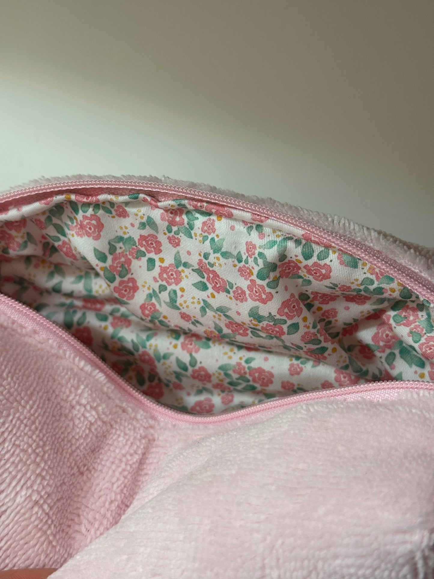 Beauty Case Roselline e spugna Rosa - SMALL