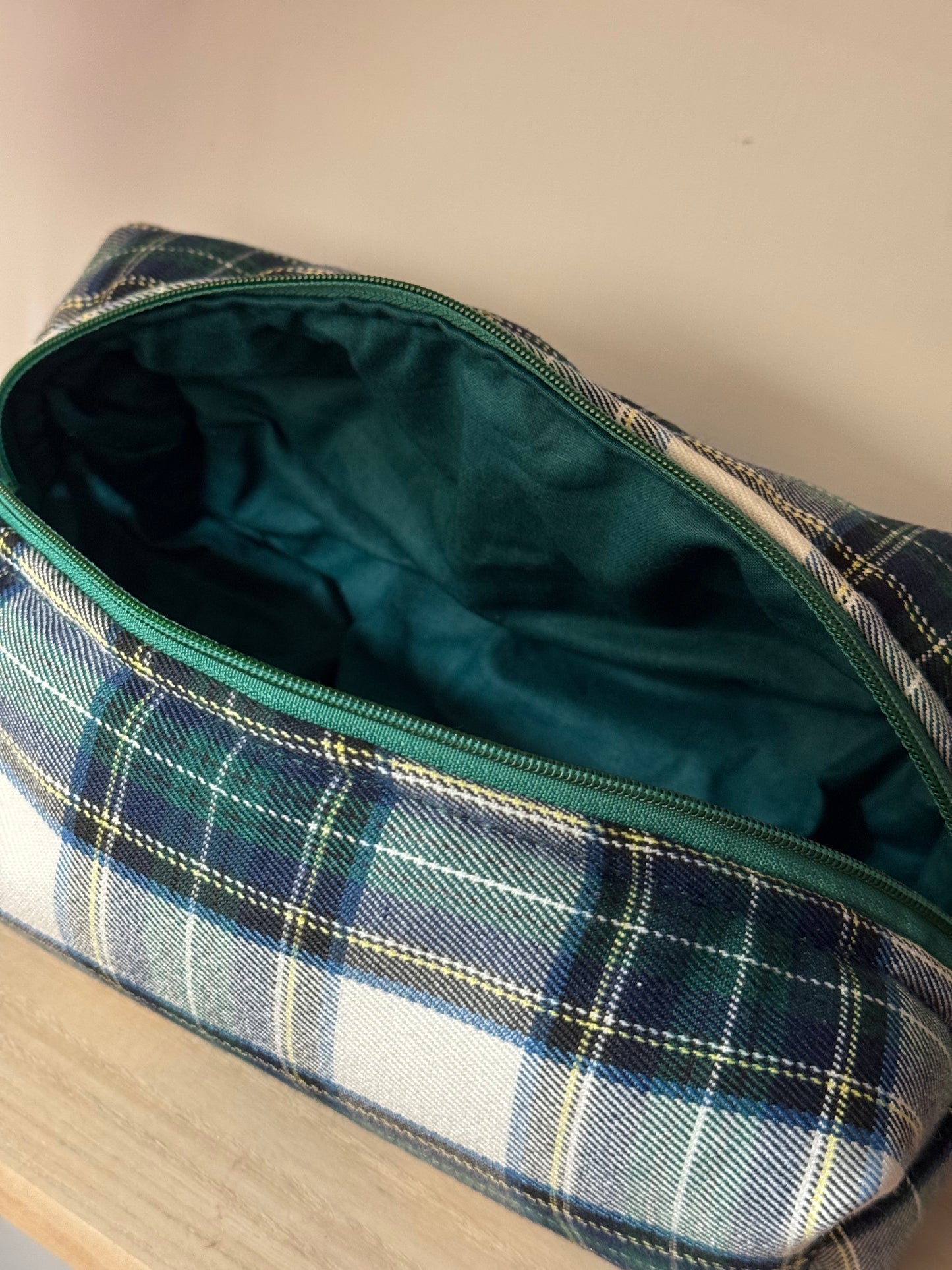 Beauty Case medio in Tartan