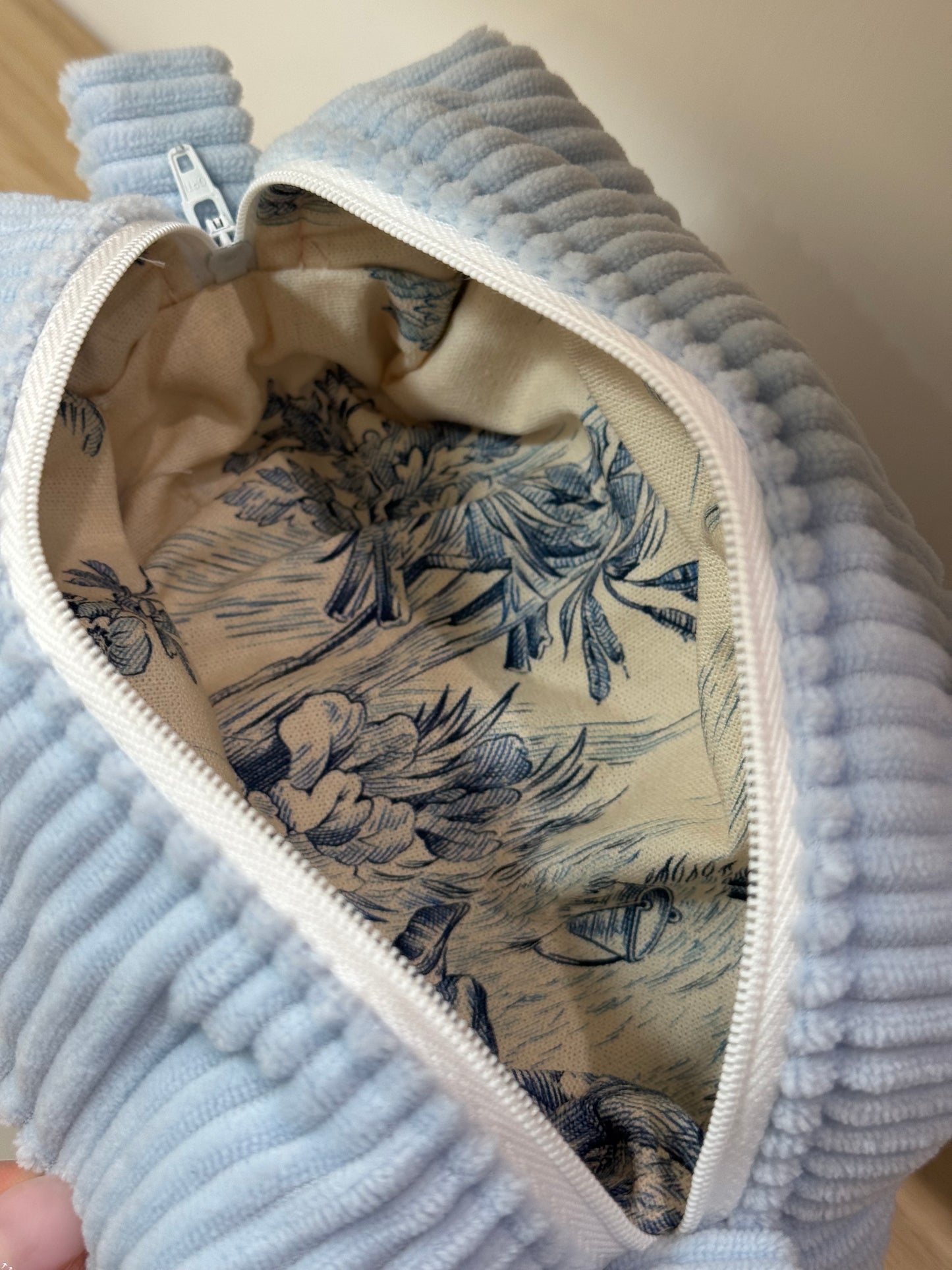 Beauty Case - Small - costine azzurro