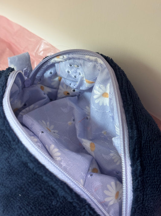 Beauty Case - Small - bambù blu e margherite