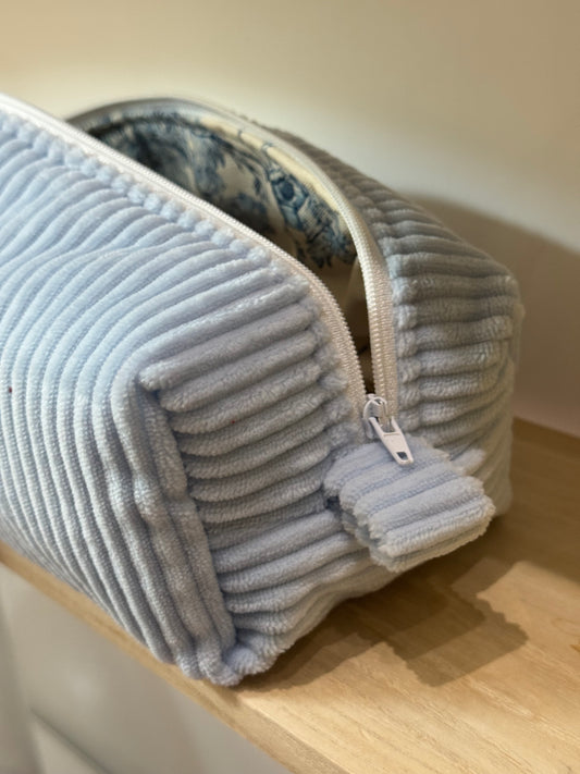 Beauty Case - Large - costine azzurro