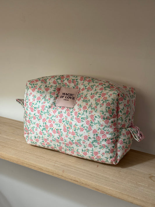 Beauty Case alto- misura media - Rose Rosa