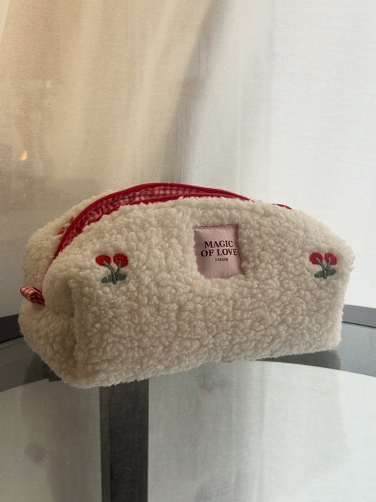 Beauty Case Teddy & Ciliegie  EDIZIONE LIMITATA + Vichy rosso - misura Media