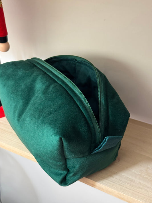 Beauty Case velluto verde