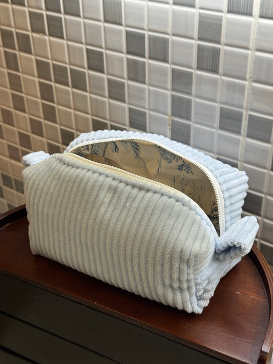 Beauty Case - Small - costine azzurro