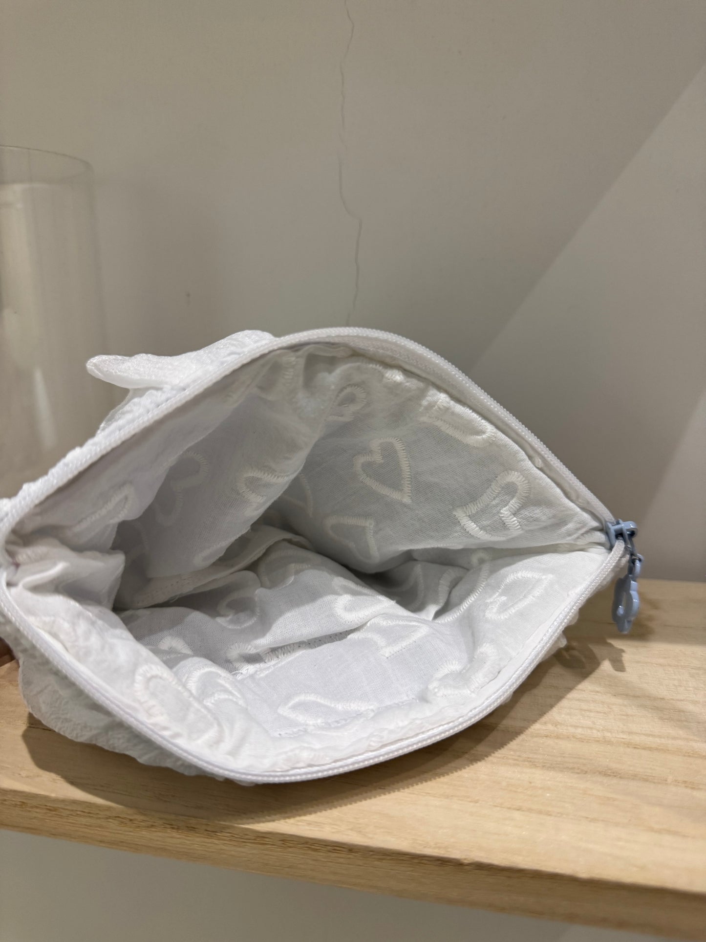 Pochette Medium - Vichy azzurro e Volant