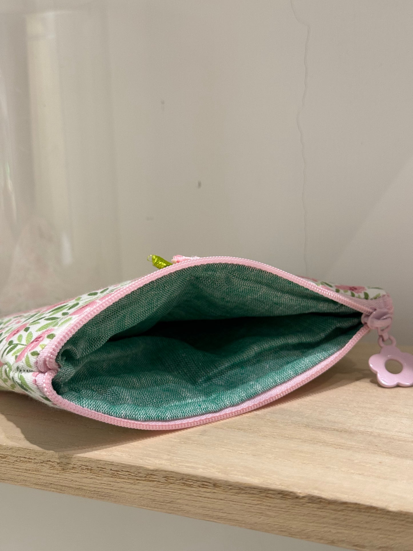 Pochette Mini - Mare di fiori e lino verde