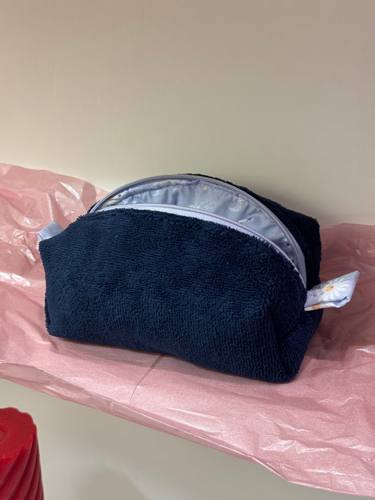 Beauty Case - Small - bambù blu e margherite