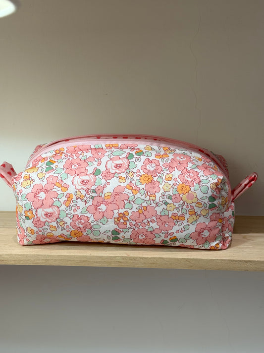 Beauty Case fiorellini Rosa - MEDIO