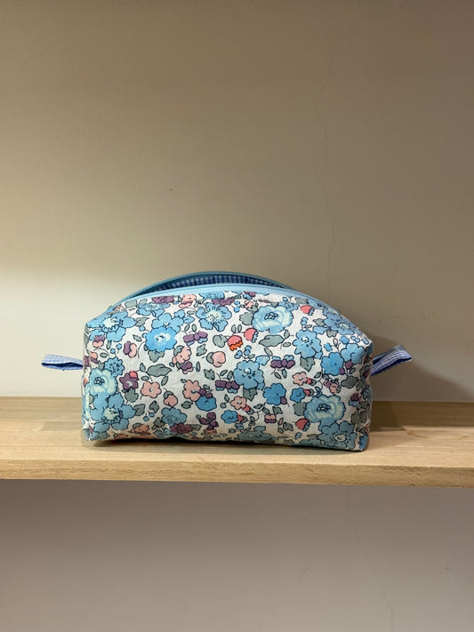 Beauty Case fiorellini azzurri - SMALL