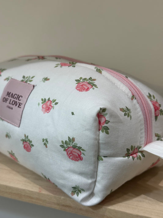 Beauty Case Rose Rosse Delicate - misura Media