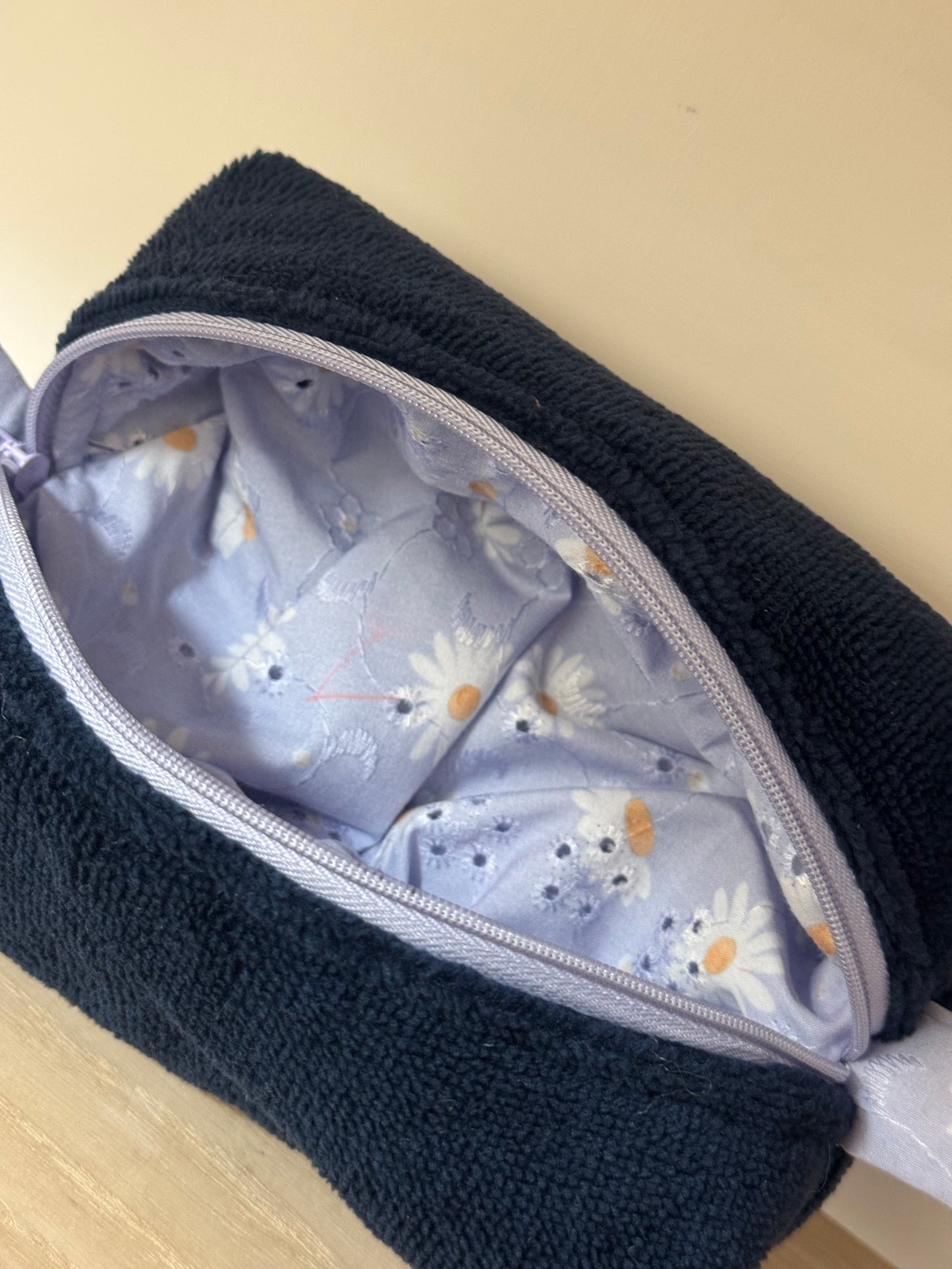 Beauty Case - Small - Bambù Blu e margherite