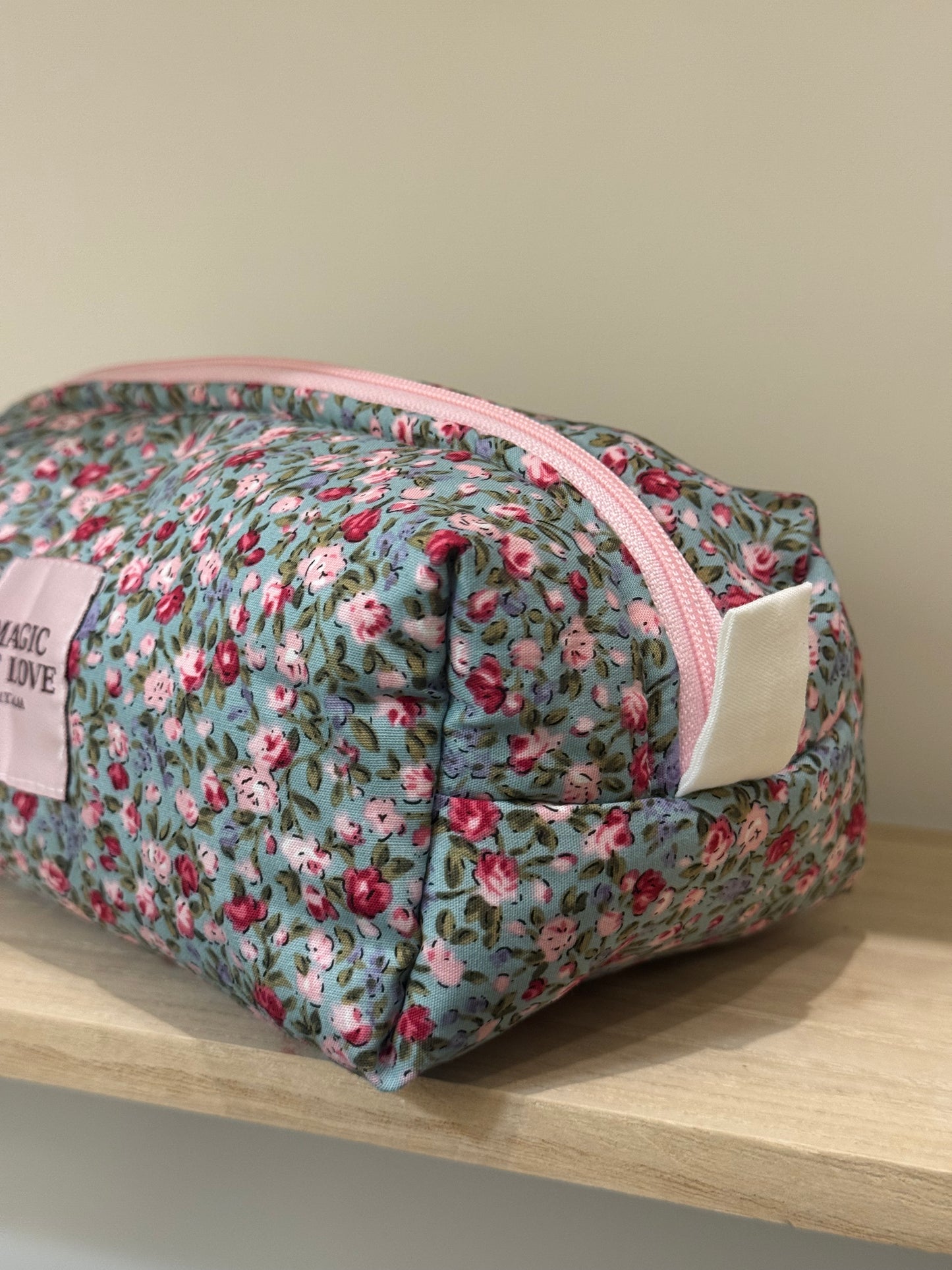 Beauty Case Made di Rose azzurro - misura Media