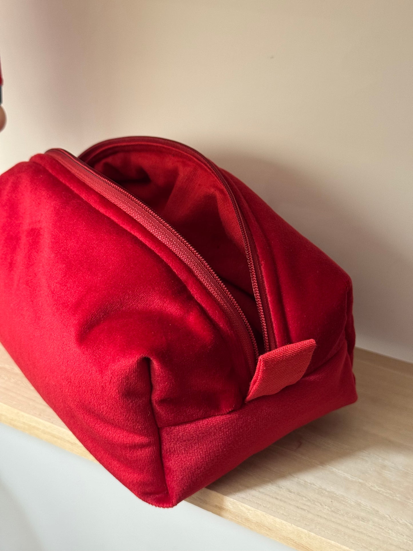 Beauty Case velluto rosso