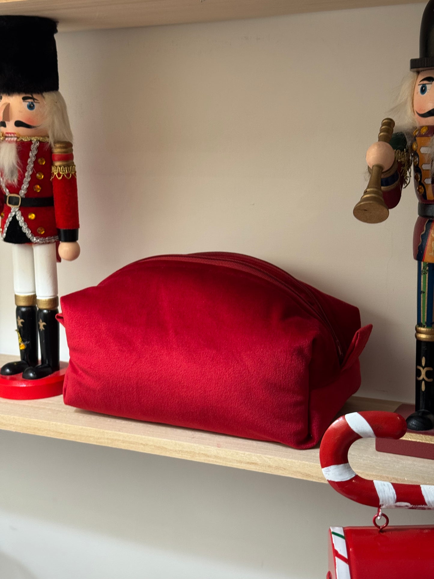 Beauty Case velluto rosso