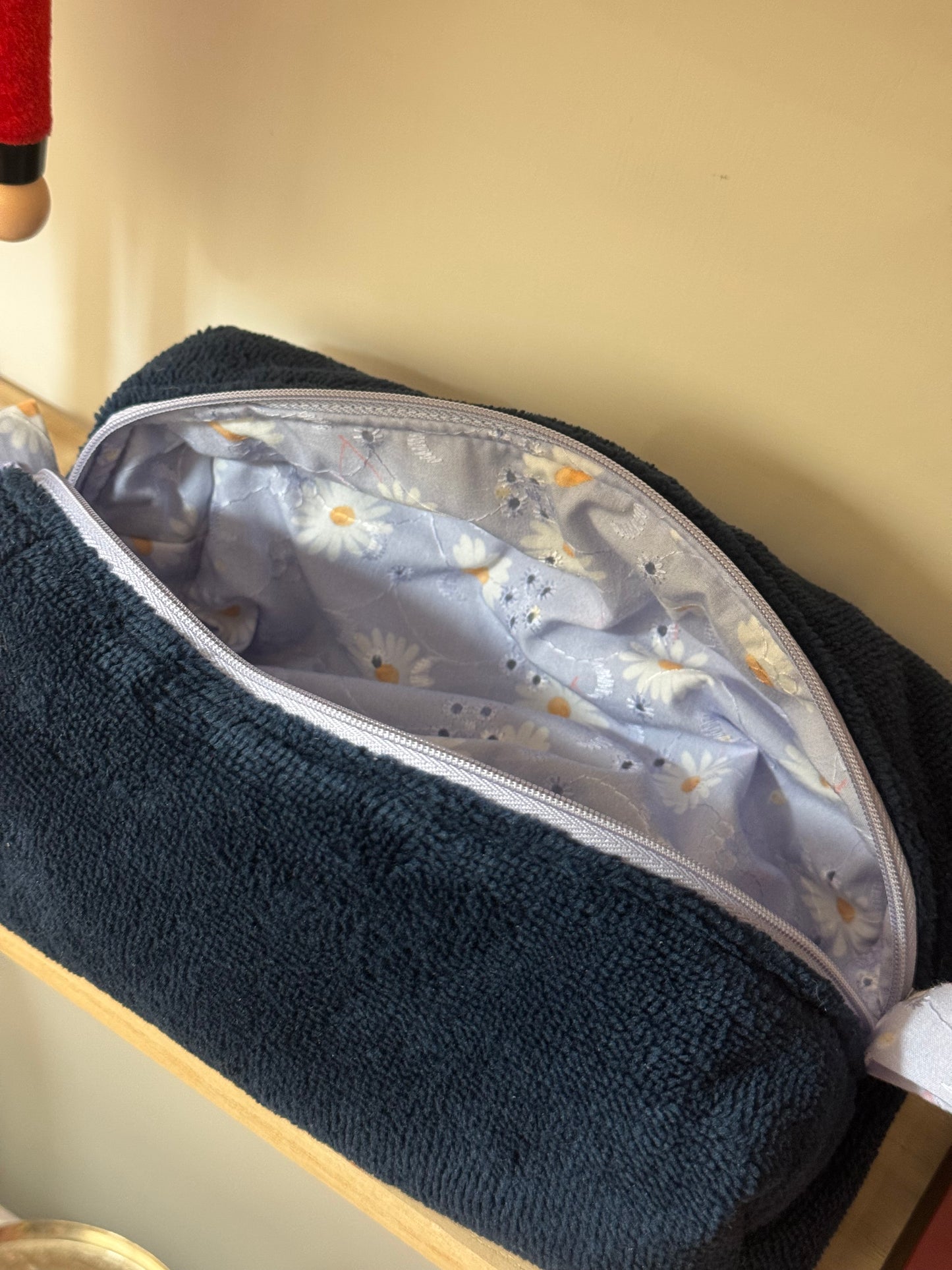 Beauty Case Bambu spugna Blu - Large