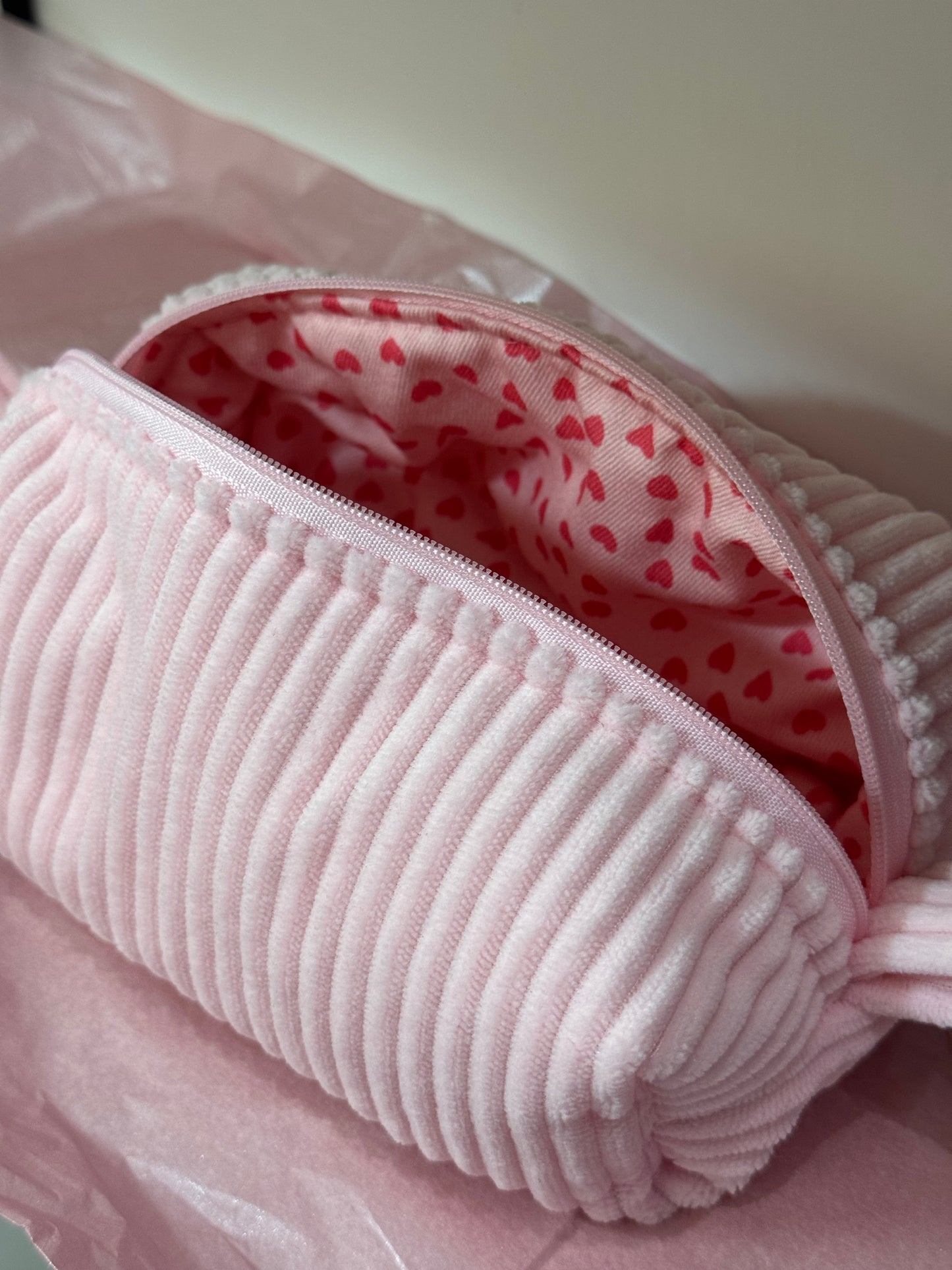 Beauty Case - Small - costine rosa