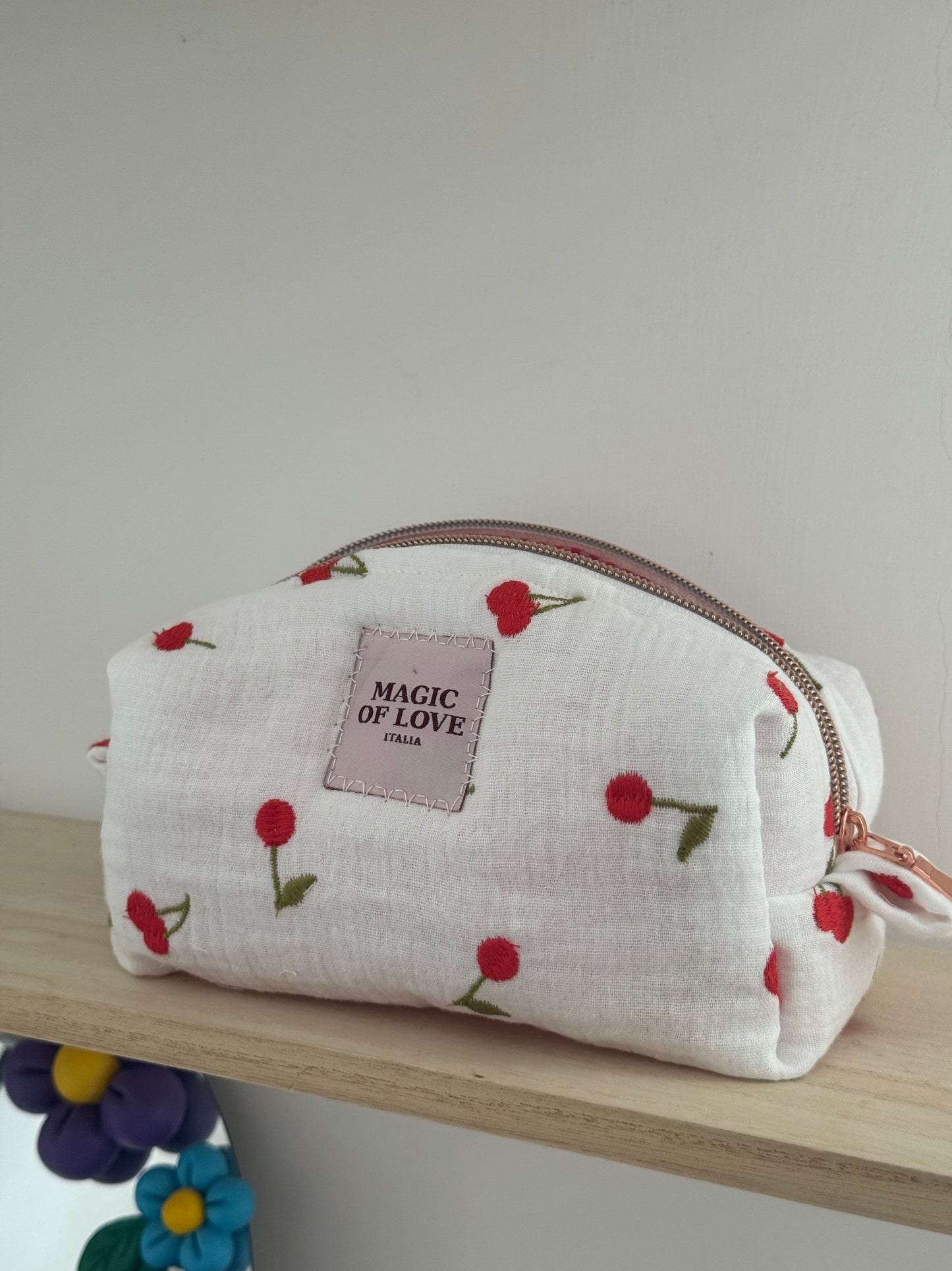 Beauty Case Ciliegine EDIZIONE LIMITATA + Vichy rosso - misura Media