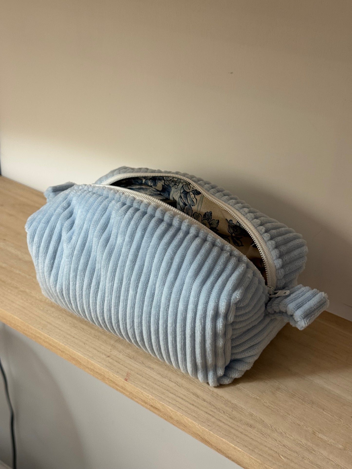 Beauty Case - Small - costine azzurro