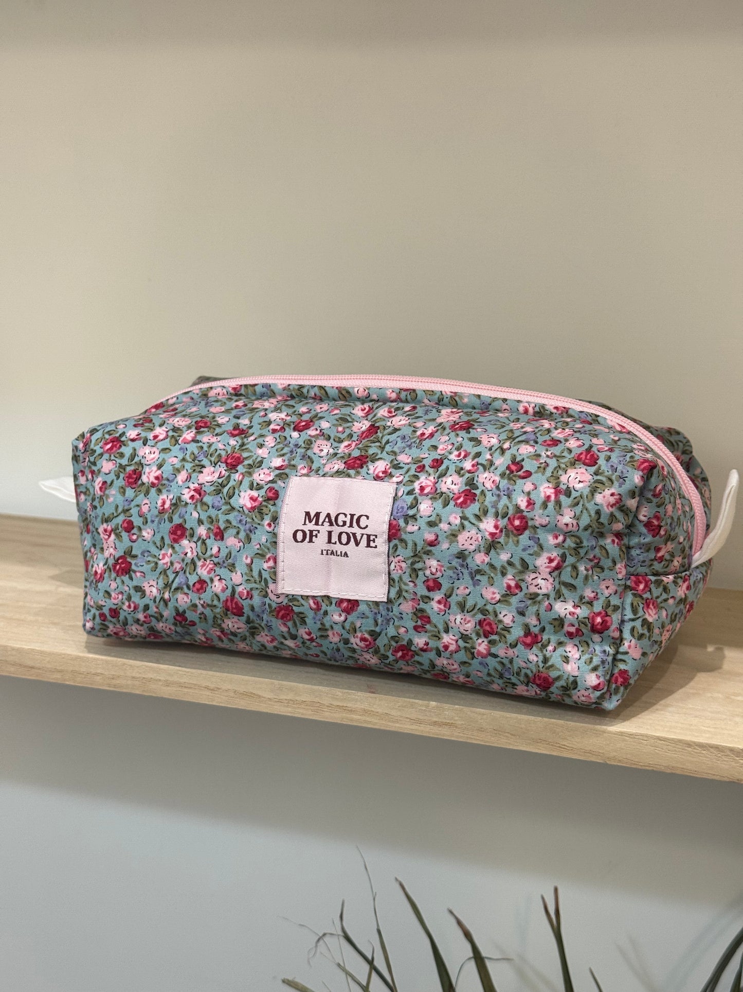 Beauty Case Made di Rose azzurro - misura Media