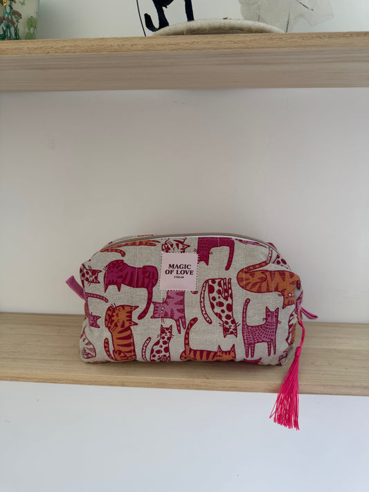 Beauty Case Big - Gatti pink