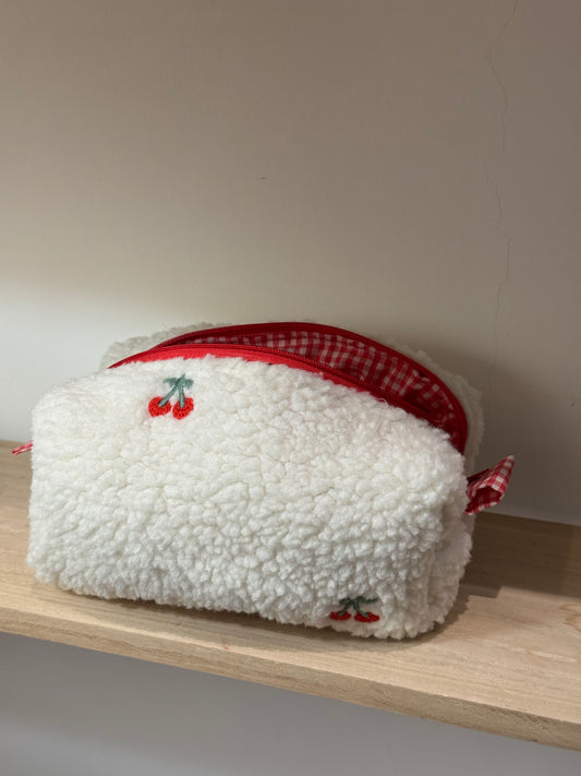 Beauty Case Teddy & Ciliegie  EDIZIONE LIMITATA + Vichy rosso - Small