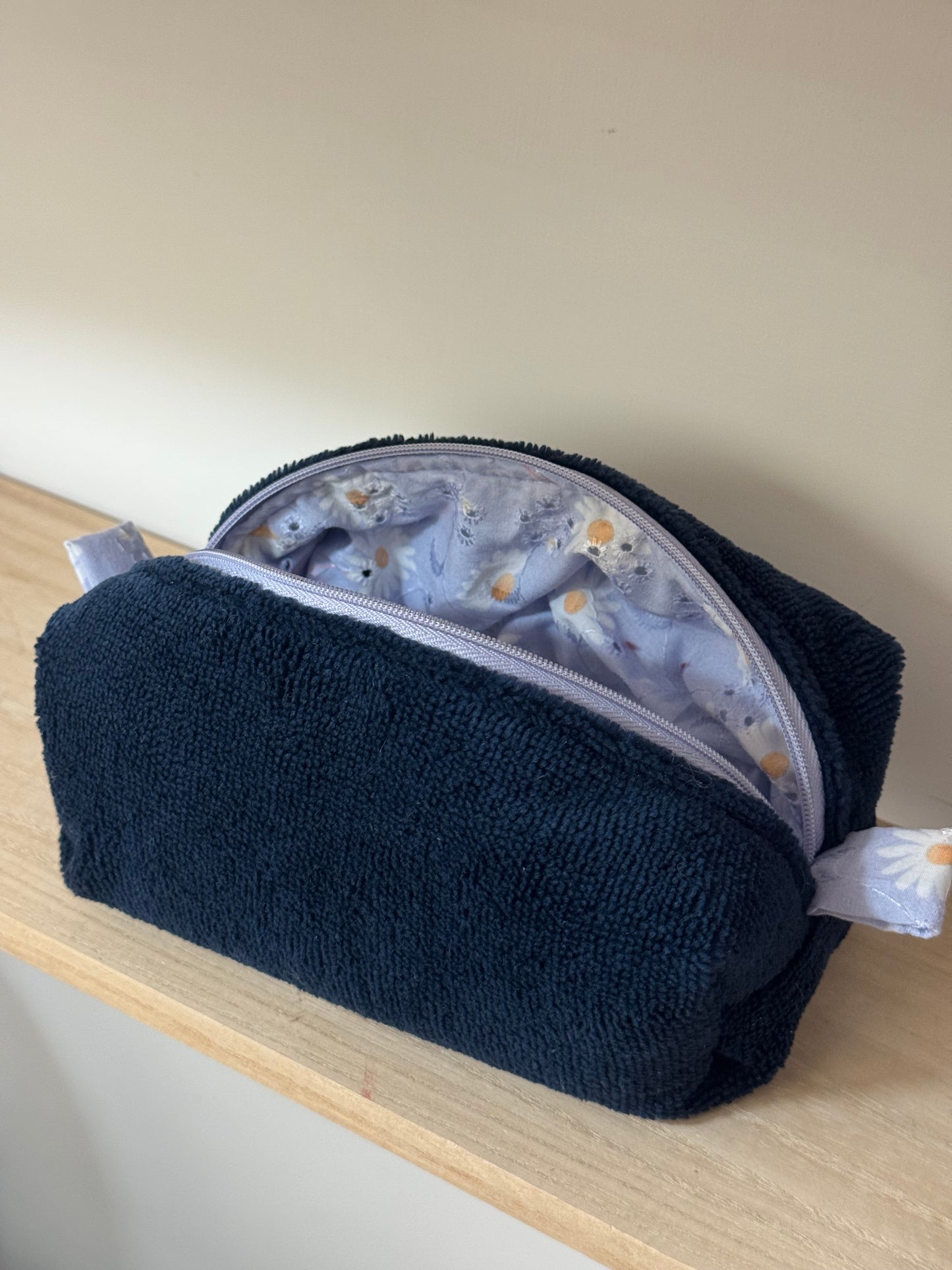 Beauty Case - Small - Bambù Blu e margherite