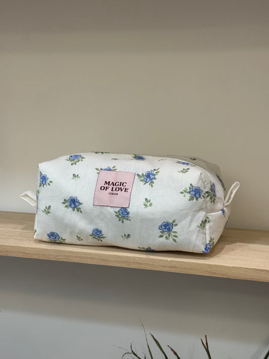 Beauty Case Rose Blu Delicate - misura Media