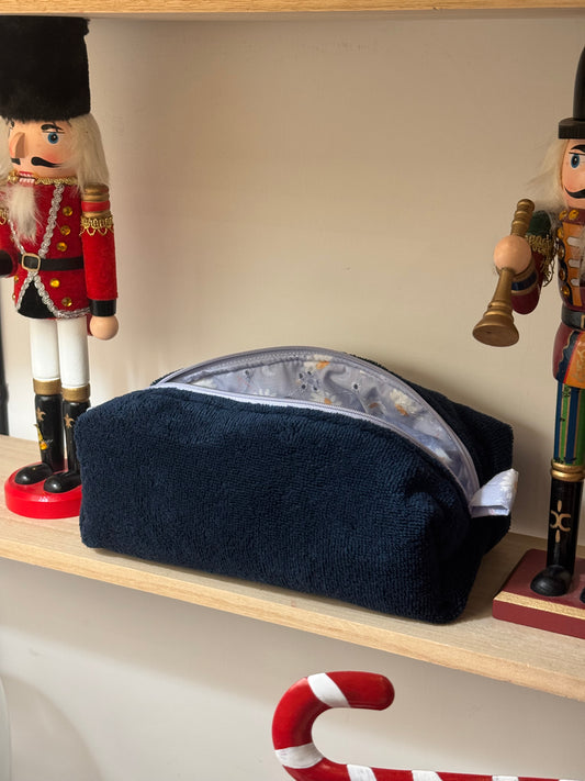 Beauty Case Bambu spugna Blu - Large