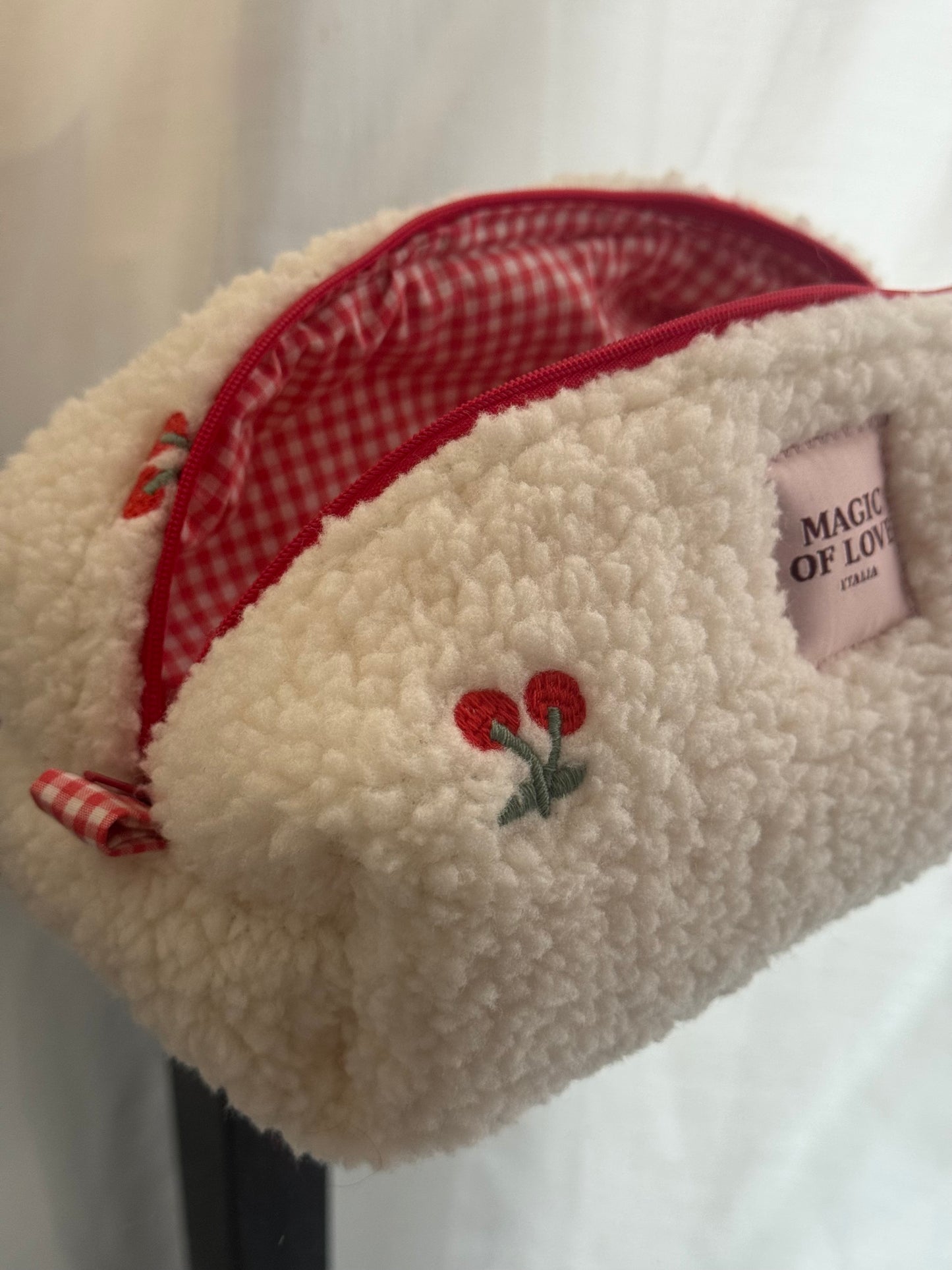 Beauty Case Teddy & Ciliegie  EDIZIONE LIMITATA + Vichy rosso - misura Media