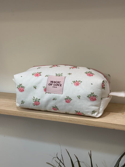 Beauty Case Rose Rosse Delicate - misura Media