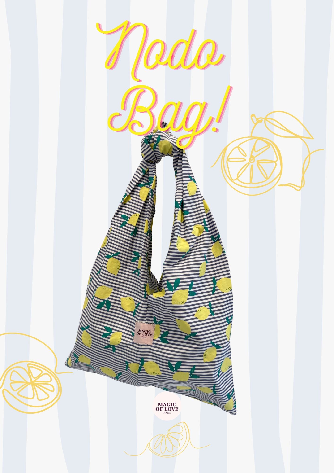 Borsa Nodo - Righe e Limoni